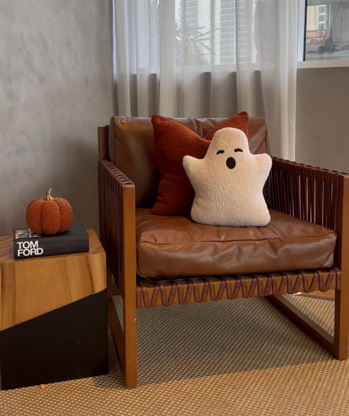 Cozy Ghost Sherpa Pillow