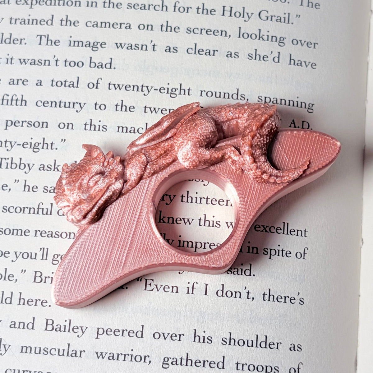 Pink Dragon Thumb Book Holder